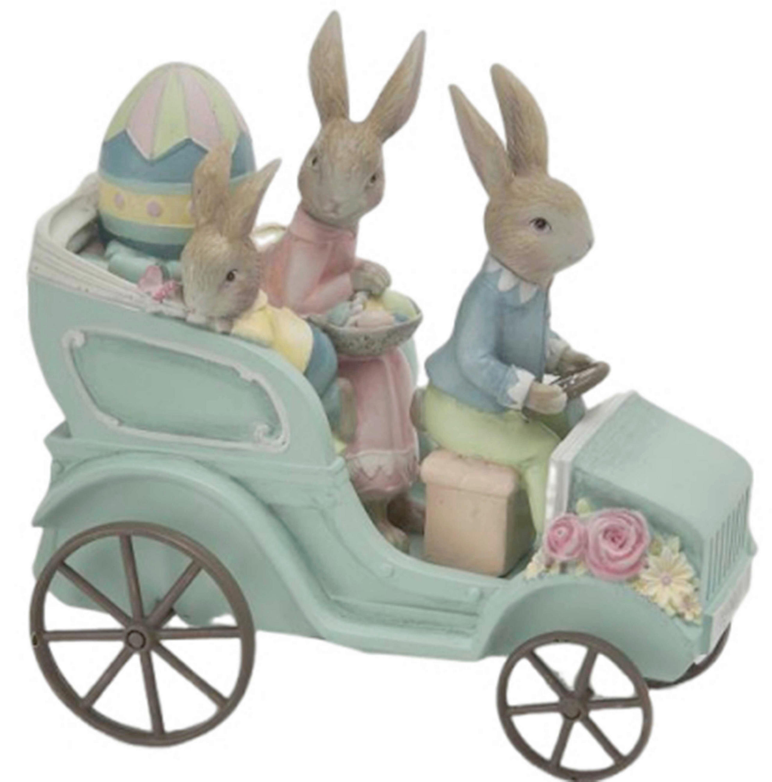 UKRASNI ZEC - pink/zelena, Lajfstajl, metal/plastika (14,5/8,2/13cm)