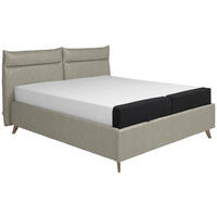 POLSTERBETT 180/200 cm  Beige  - Graublau/Beige, Konventionell, Holz/Textil (180/200cm) - Tempur