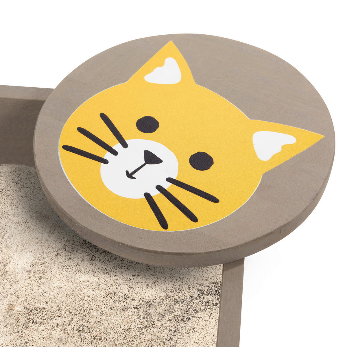 SANDKASTEN 120/120/20 cm  - Currygelb/Grau, Basics, Holz (120/120/20cm) - MUDDY BUDDY