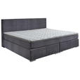 BOXSPRINGBETT 240/200 cm  in Grau  - Chromfarben/Grau, KONVENTIONELL, Holz/Holzwerkstoff (240/200cm) - Carryhome