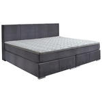 BOXSPRINGBETT 240/200 cm  in Grau  - Chromfarben/Grau, KONVENTIONELL, Holz/Holzwerkstoff (240/200cm) - Carryhome