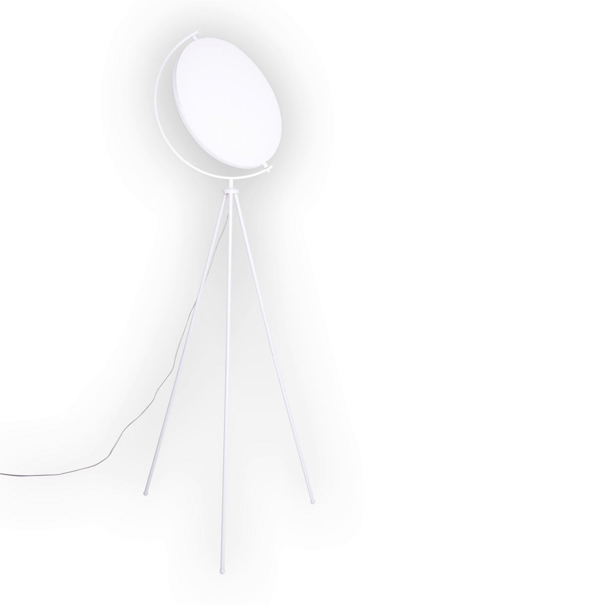 LED-STEHLEUCHTE 41/156 cm    - Weiß, Design, Kunststoff/Textil (41/156cm) - Näve