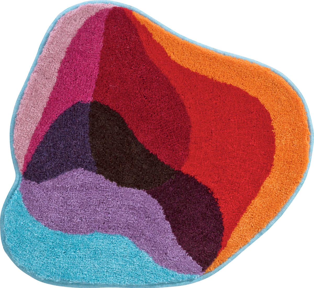 BIDET-VORLEGER Blau, Rot 60/60 cm  - Blau/Rot, Basics, Kunststoff/Textil (60/60cm) - Grund