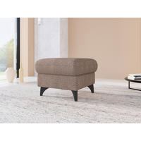 HOCKER in Textil Cappuccino  - Schwarz/Cappuccino, KONVENTIONELL, Textil/Metall (58/48/58cm) - Sit & More