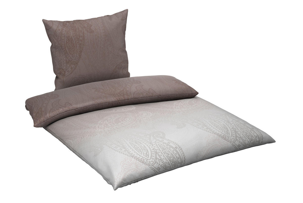 BETTWÄSCHE Satin 135/200 cm  - Taupe, Textil (135/200cm) - Novel