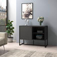 SIDEBOARD 100/75/41 cm  - Anthrazit/Schwarz, MODERN, Holzwerkstoff/Metall (100/75/41cm) - Novel