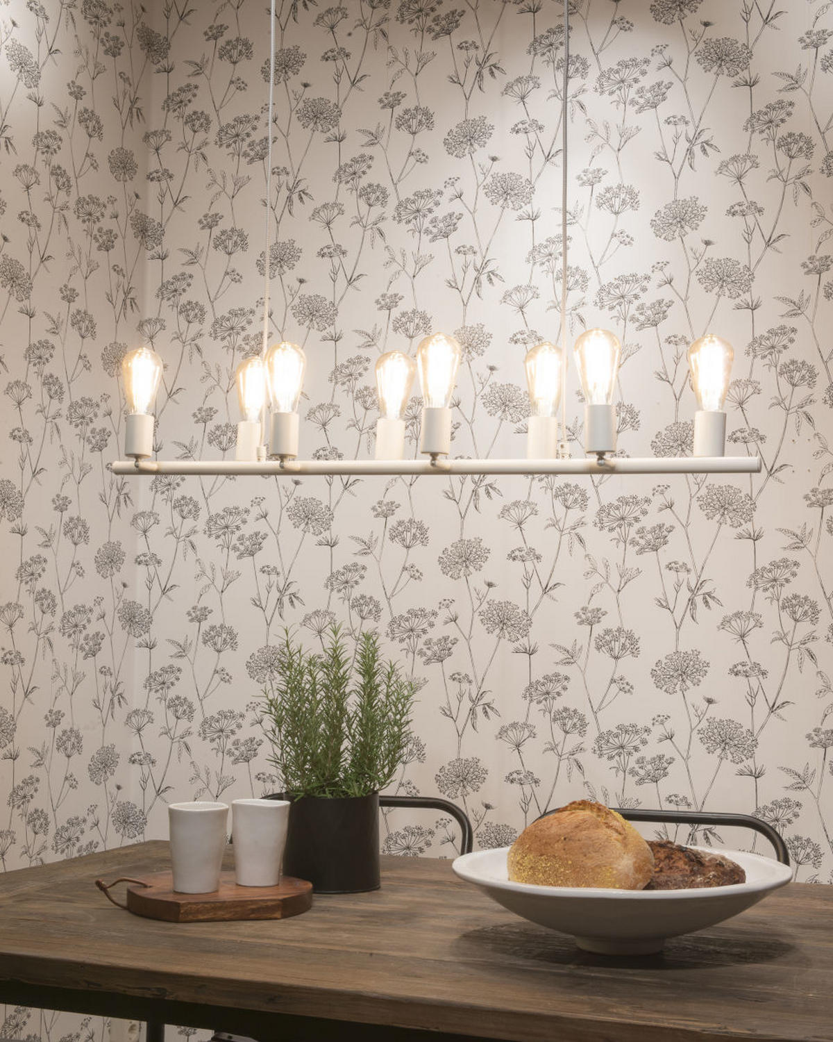 HÄNGELEUCHTE 105/28/28-175 cm  - Weiß, Design, Metall (105/28/28-175cm) - It's about Romi