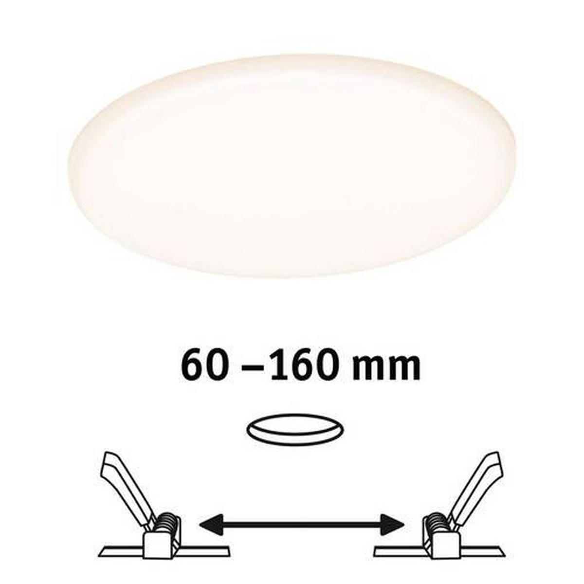 LED-PANEEL   18,5 cm  - Weiß, Basics, Kunststoff (18,5cm) - Paulmann