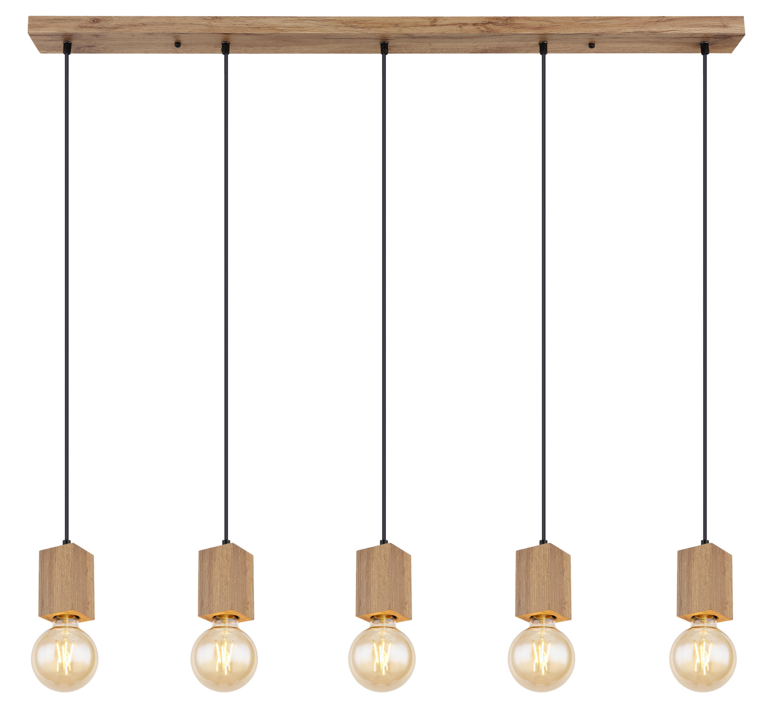 HÄNGELEUCHTE 115/6/120 cm  - Dunkelbraun/Schwarz, Basics, Holzwerkstoff/Kunststoff (115/6/120cm) - Globo