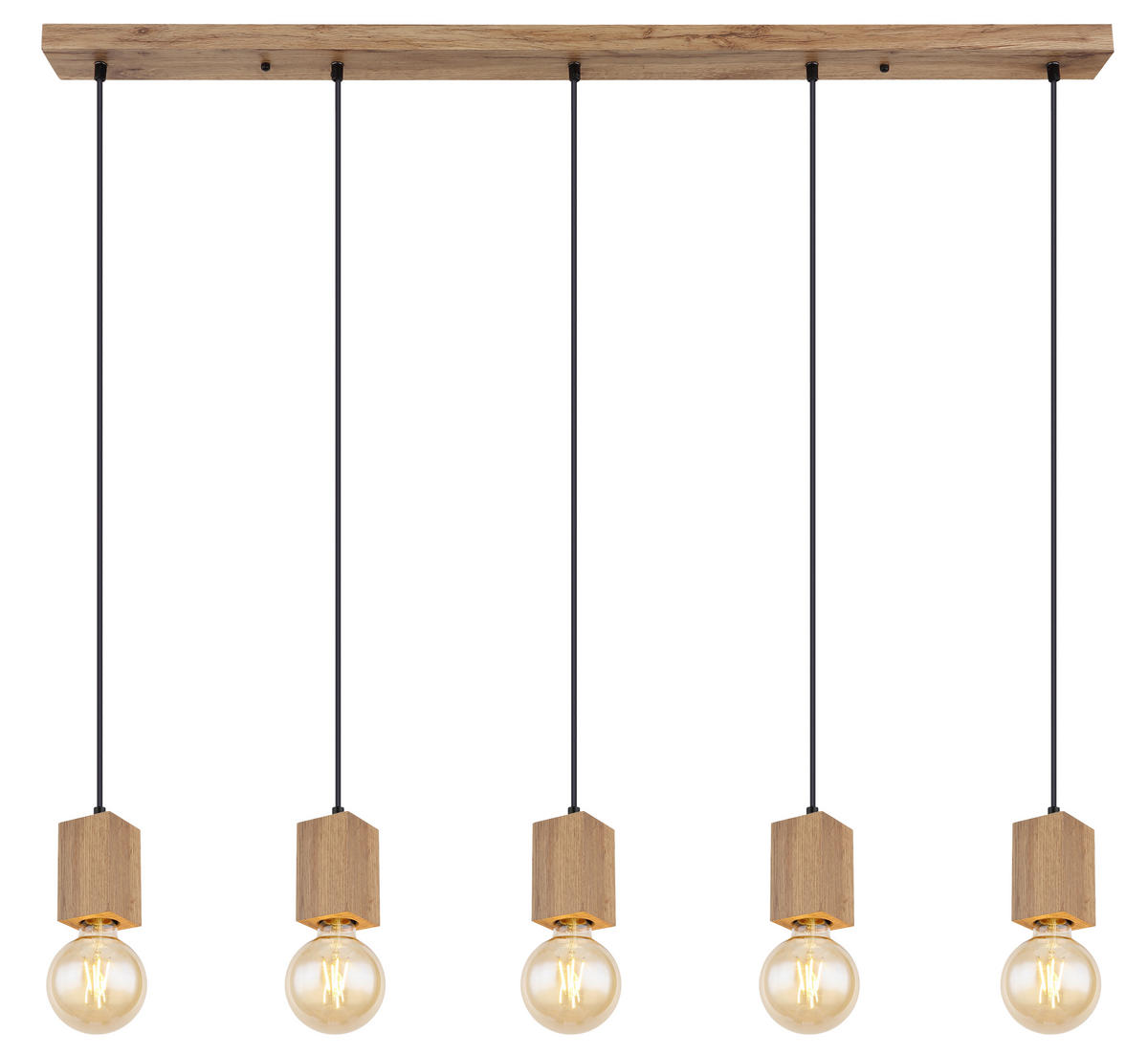 HÄNGELEUCHTE 115/6/120 cm  - Dunkelbraun/Schwarz, Basics, Holzwerkstoff/Kunststoff (115/6/120cm) - Globo