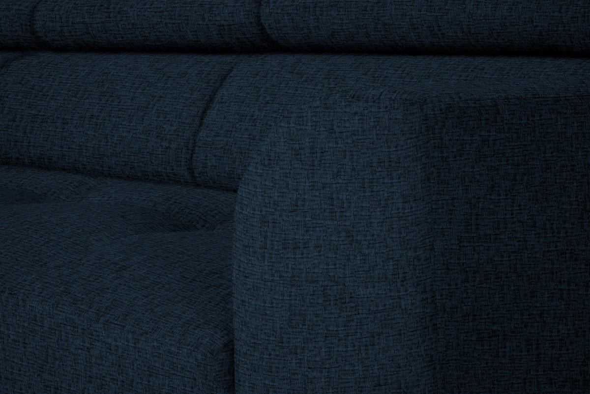 ECKSOFA in Chenille Dunkelblau  205/280 cm  - Schwarz/Dunkelblau, Design, Textil/Metall (205/280cm) - Xora