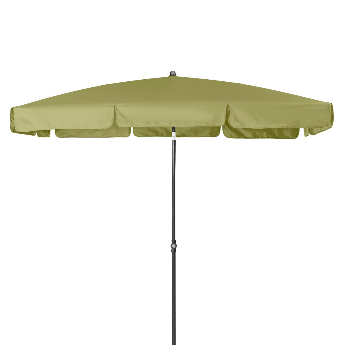 SONNENSCHIRM  225/120 cm  - Anthrazit/Grün, Basics, Textil/Metall (225/120cm) - Doppler