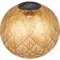 SOLARLEUCHTE 18 cm  - Goldfarben, Design, Kunststoff/Metall (18cm) - Ambia Garden