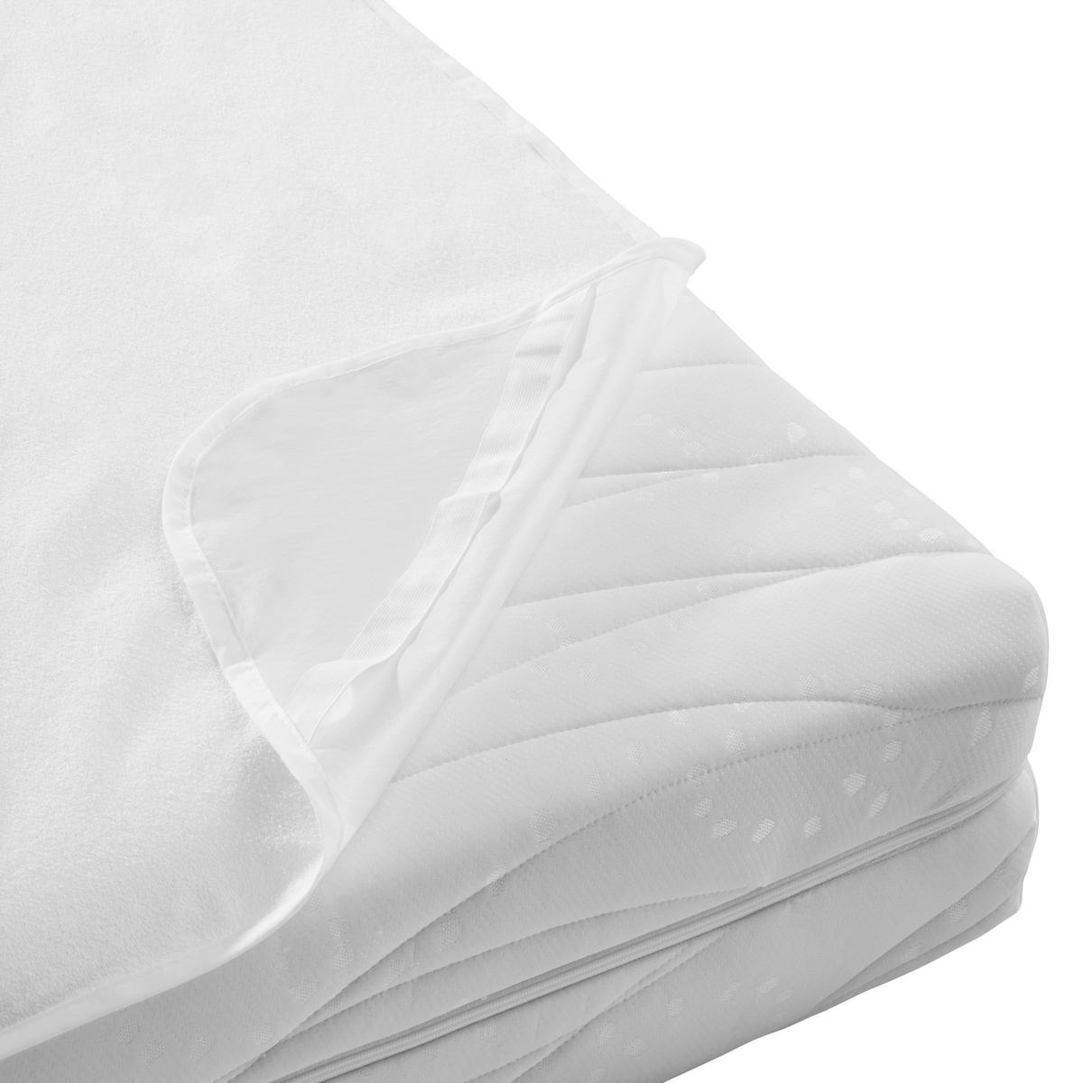 MATRATZENAUFLAGE   120/200 cm  - Weiß, Basics, Textil (120/200cm) - Elastica