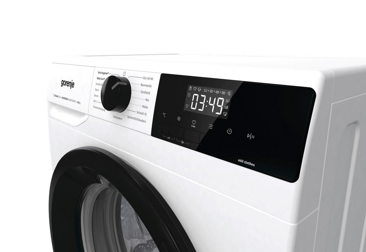 WASCHMASCHINE WNHPI64SAPS   - Schwarz/Weiß, Basics, Glas/Kunststoff (59,5/84,5/43,5cm) - Gorenje