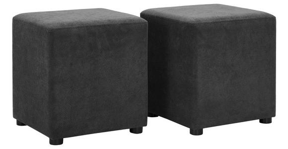 ECKSOFA  in Webstoff Dunkelgrau  - Dunkelgrau/Schwarz, KONVENTIONELL, Holz/Textil (244/283cm) - Carryhome