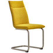 HOUPACÍ ŽIDLE, kov, textilie, žlutá, - žlutá/barvy nerez oceli, Design, kov/textilie (47/92/59cm) - Xora