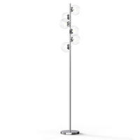 STEHLEUCHTE 28/28/156 cm    - Chromfarben, Design, Glas/Metall (28/28/156cm)