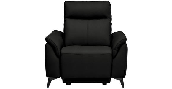 SESSEL in Echtleder Schwarz  - Schwarz, Design, Leder/Metall (107/105/98cm) - Belluti