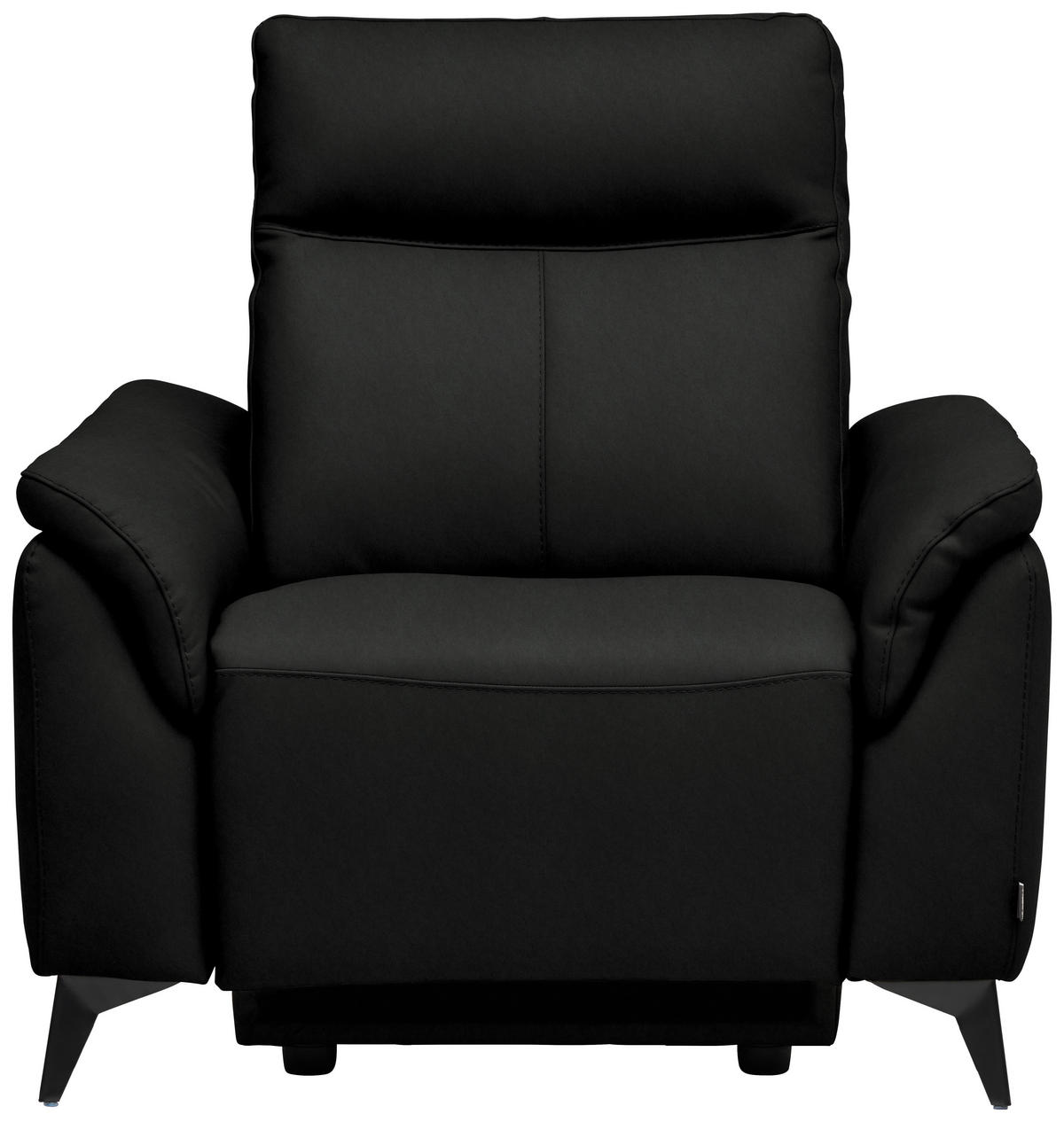 SESSEL in Echtleder Schwarz  - Schwarz, Design, Leder/Metall (107/105/98cm) - Belluti