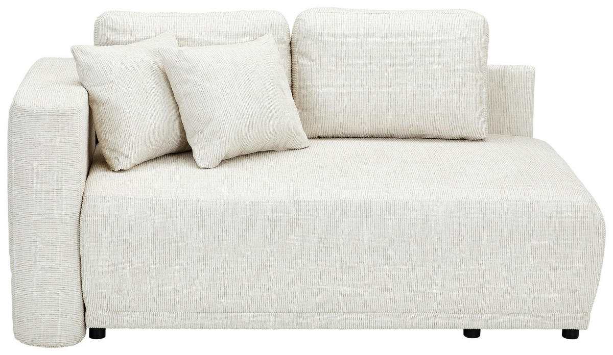 CHAISELONGUE in Chenille Sandfarben  - Sandfarben/Schwarz, Konventionell, Kunststoff/Textil (93/73/171cm) - MID.YOU