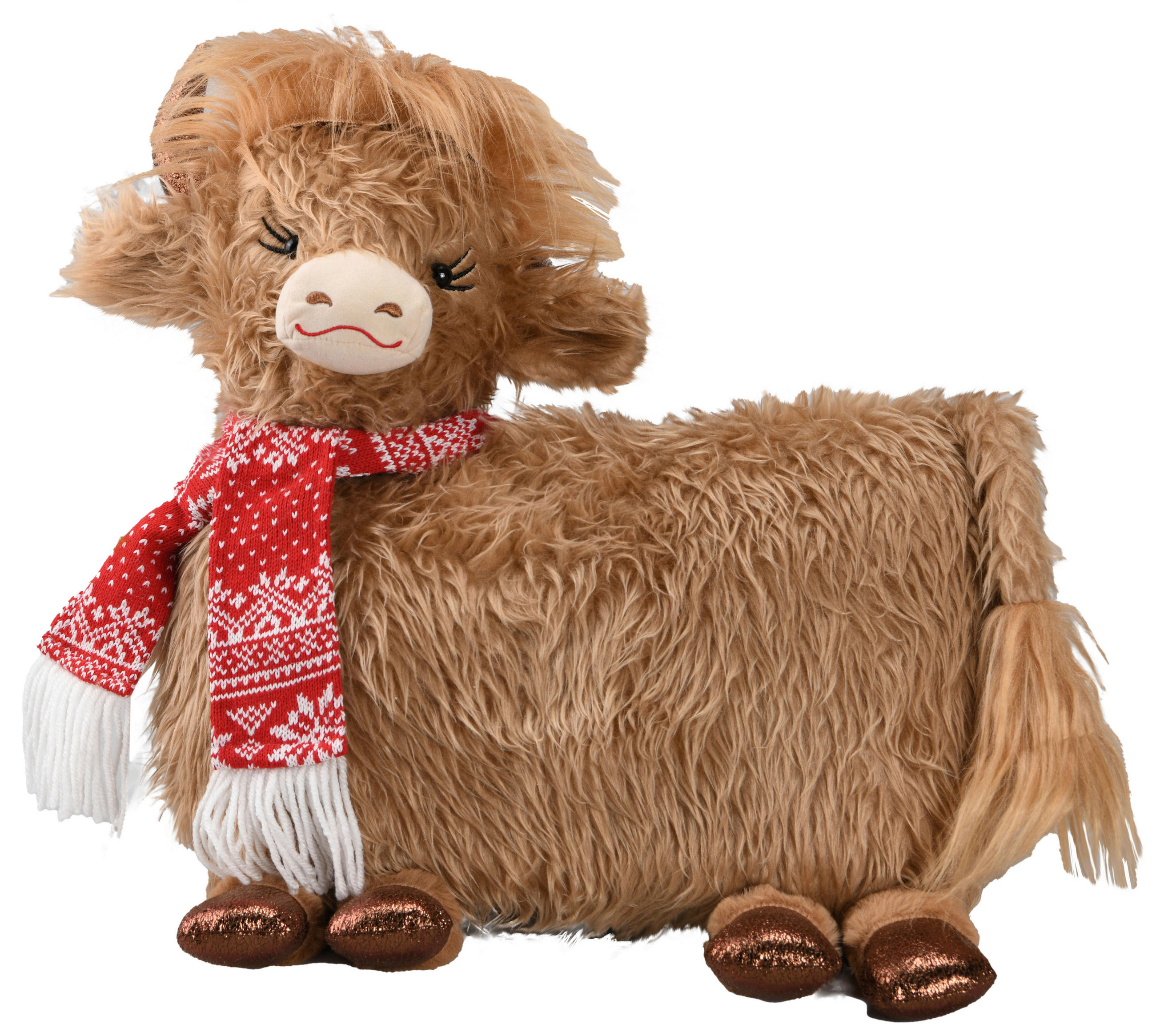 ZIERKISSEN    - Rot/Braun, LIFESTYLE, Textil (41/16/46cm) - X-Mas