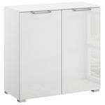 KOMMODE  in 80/81/42 cm  - Klar/Silberfarben, Design, Glas/Holzwerkstoff (80/81/42cm) - Novel