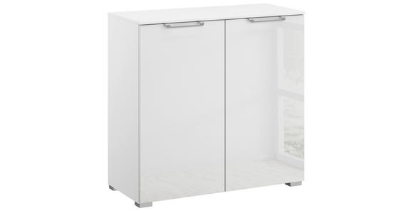 KOMMODE , 80/81/42 cm,  - Klar/Silberfarben, Design, Glas/Holzwerkstoff (80/81/42cm) - Novel