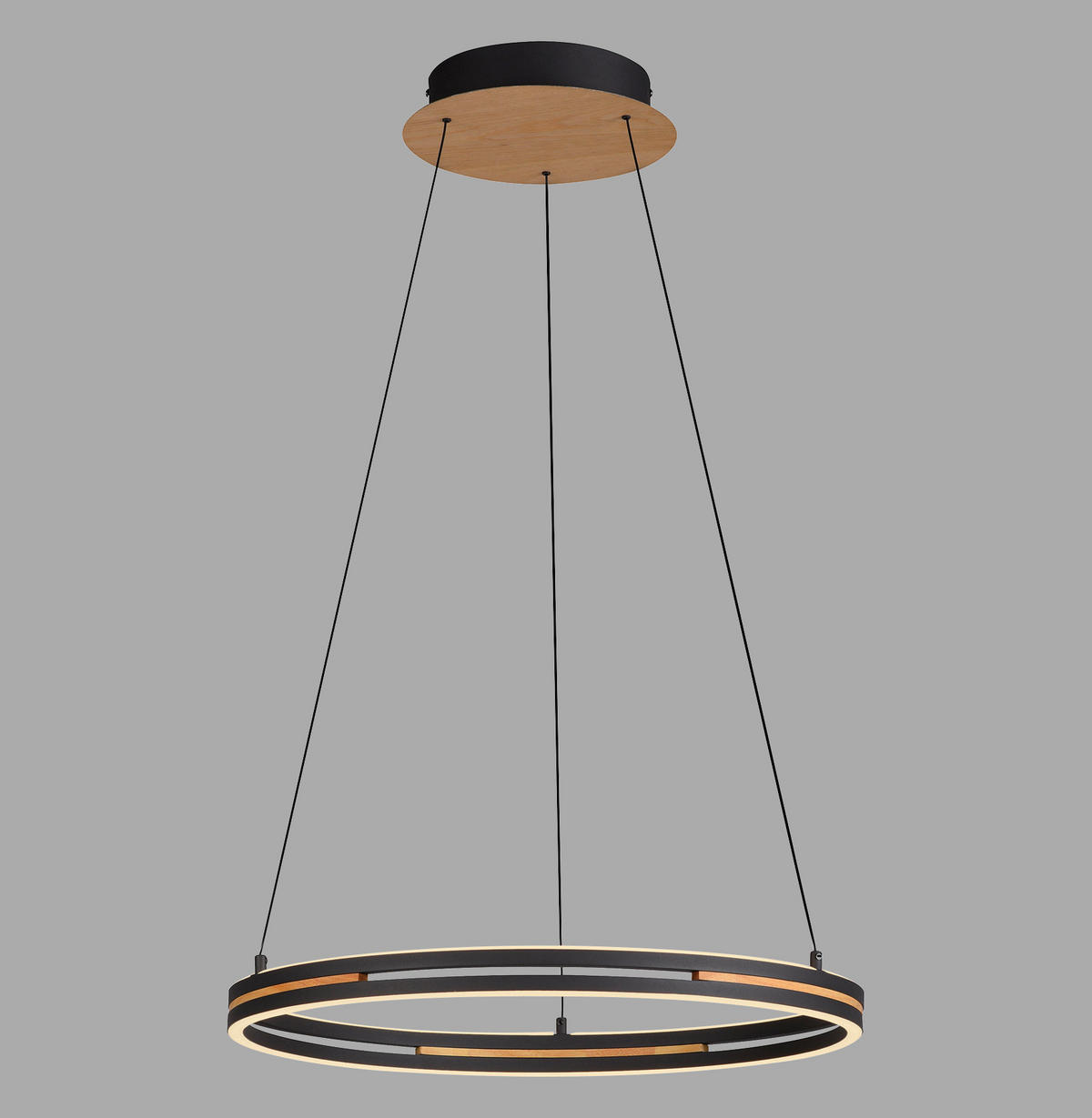 LED-HÄNGELEUCHTE 55/55/180 cm  - Eichefarben, Natur, Kunststoff/Metall (55/55/180cm)