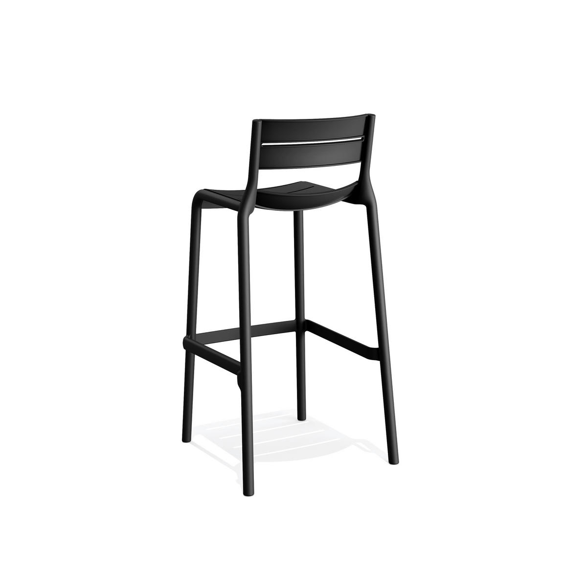 GARTENSTUHL-SET Schwarz  - Schwarz, MODERN, Kunststoff (49/100/49cm)