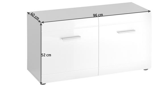 GARDEROBENBANK Weiß  - Silberfarben/Schwarz, Design, Holzwerkstoff/Kunststoff (95,9/50,2/38,8cm) - Carryhome