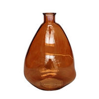 DEKOVASE  - Bernsteinfarben, Basics, Glas (12/16,5cm)