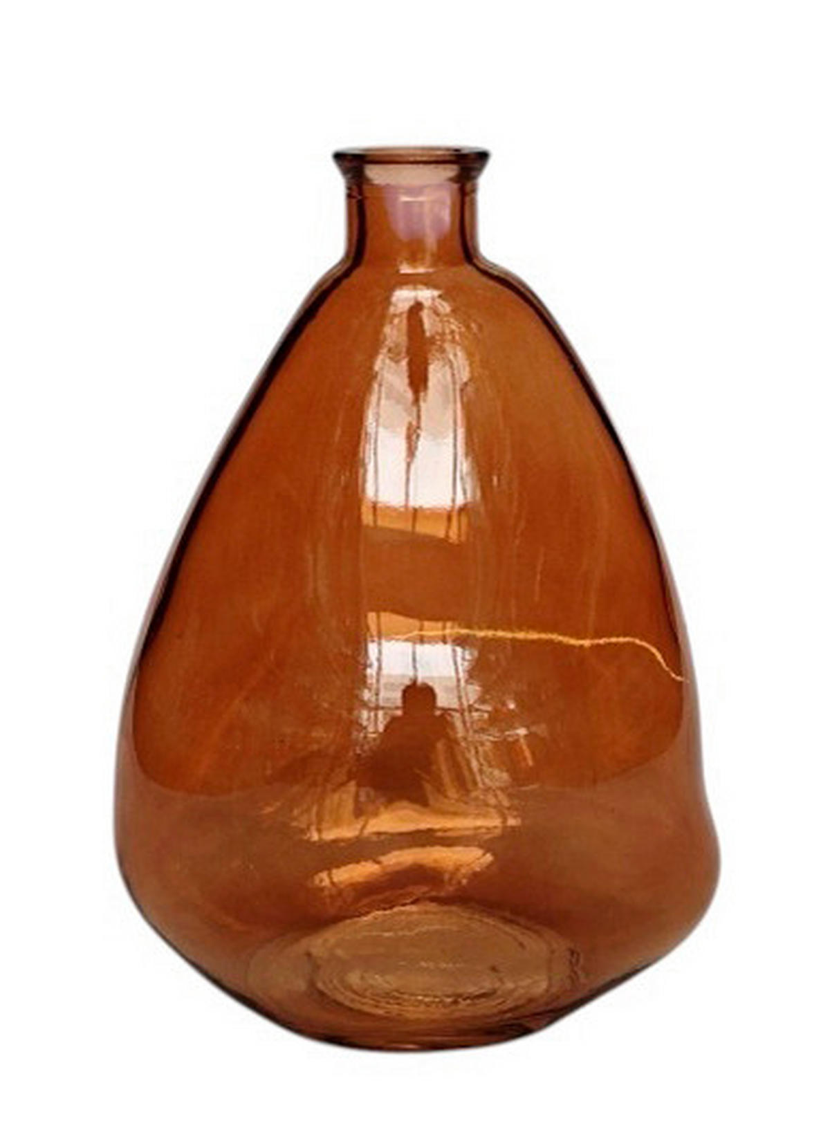 DEKOVASE  - Bernsteinfarben, Basics, Glas (12/16,5cm)