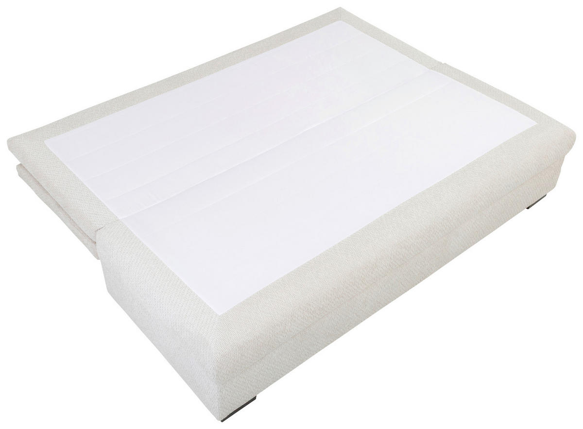 SCHLAFSOFA  mit Liegefunktion, Schlafen auf Sitzhöhe, Rücken echt Struktur Beige  - Beige/Schwarz, KONVENTIONELL, Kunststoff/Textil (195/93/83cm) - Carryhome