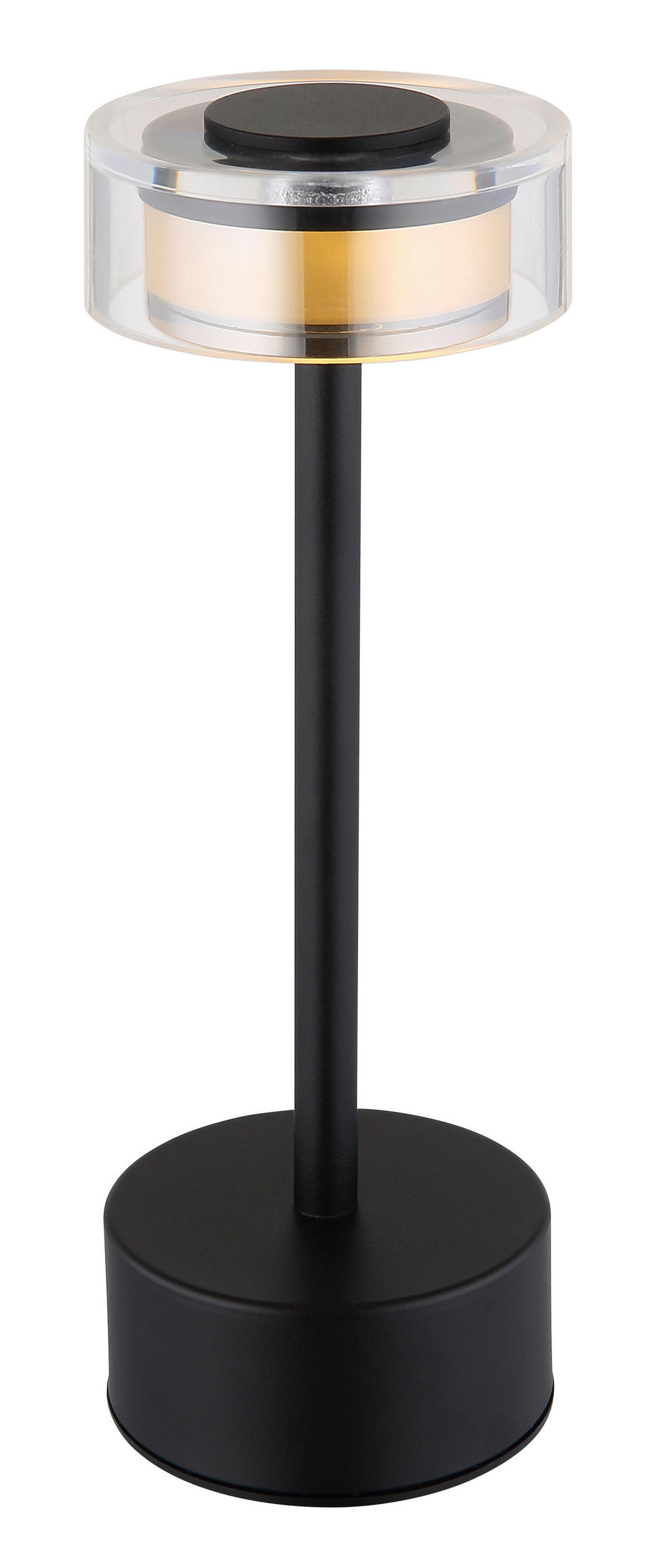 AKKU-TISCHLEUCHTE - Klar/Opal, Design, Kunststoff/Metall (8/23,5cm) - Globo