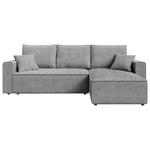 ECKSOFA in Cord Grau  - Schwarz/Grau, KONVENTIONELL, Kunststoff/Textil (232/143cm) - Carryhome