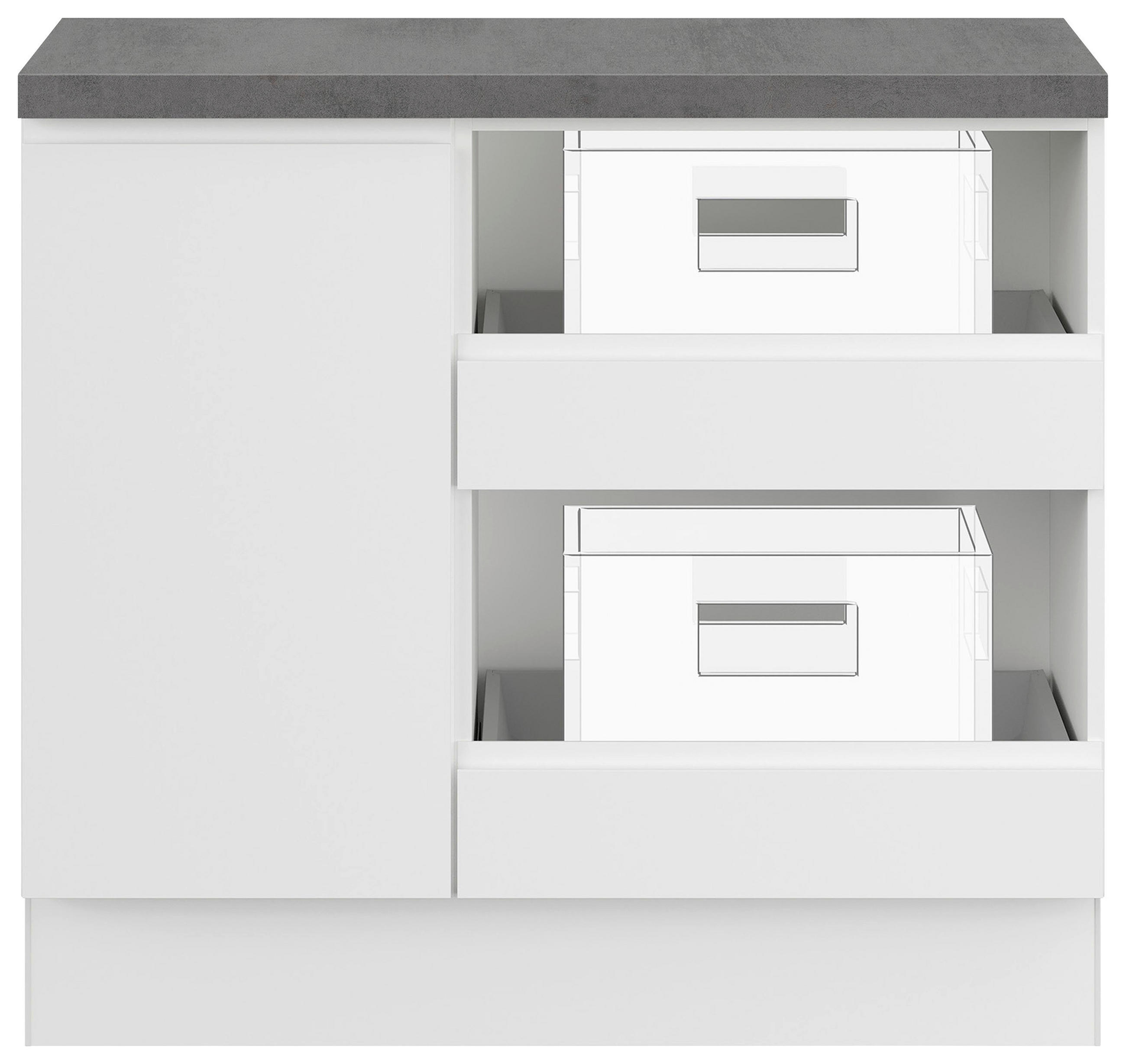 UNTERSCHRANK 100/91,8/58 cm   - Weiß, Basics, Holzwerkstoff (100/91,8/58cm) - Impuls