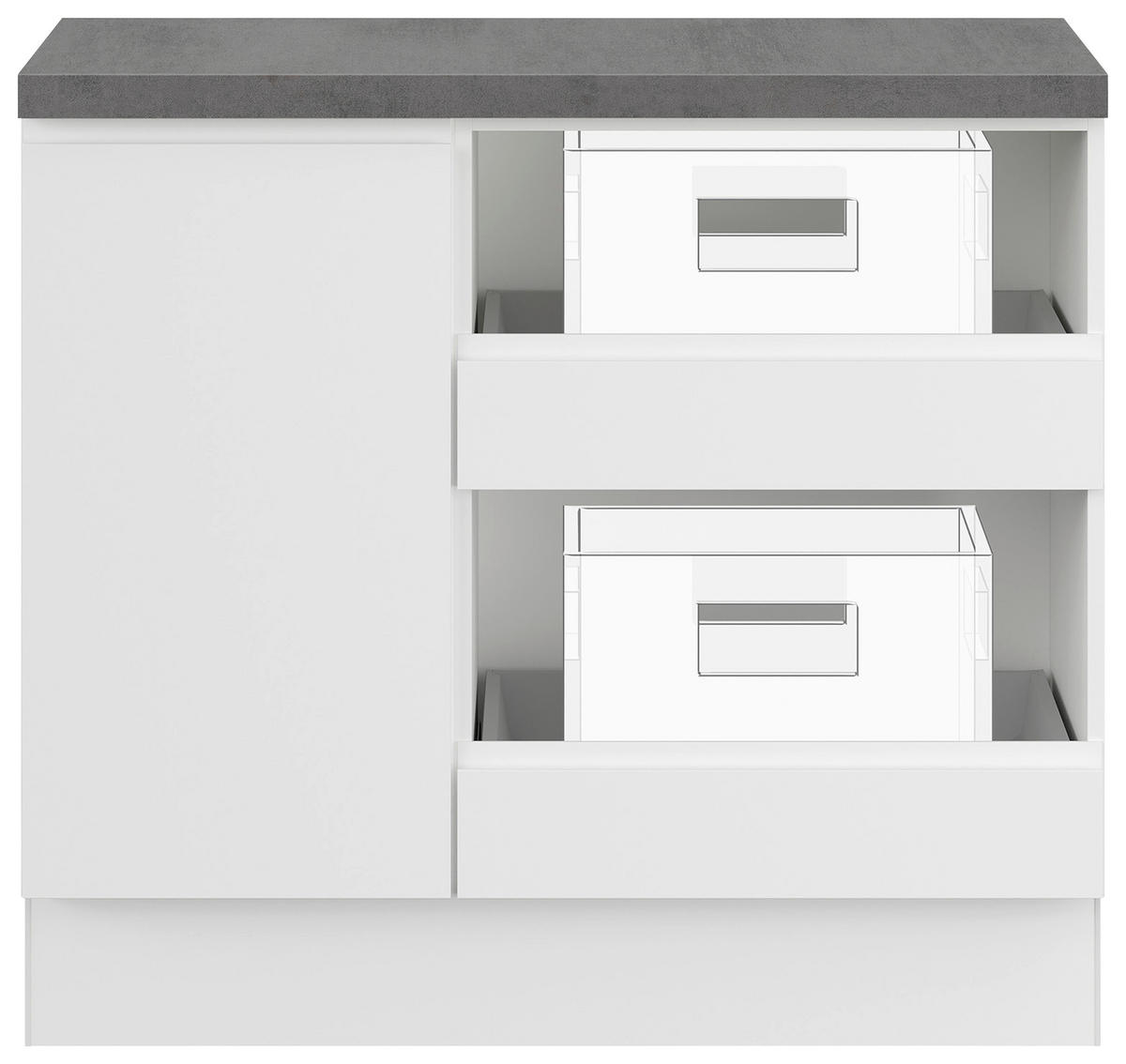 UNTERSCHRANK 100/91,8/58 cm   - Weiß, Basics, Holzwerkstoff (100/91,8/58cm) - Impuls