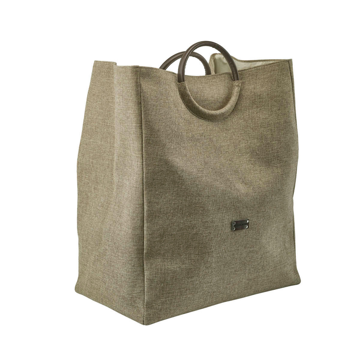 Aquanova Wäschekorb Jada Grau, Beige 50x60x30 cm