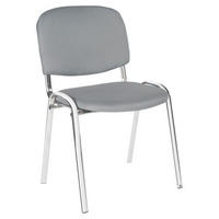 STOLICA ZA POSETIOCE  siva  metal, tekstil  - siva, Dizajnerski, metal/tekstil (53/82/60cm) - Xora