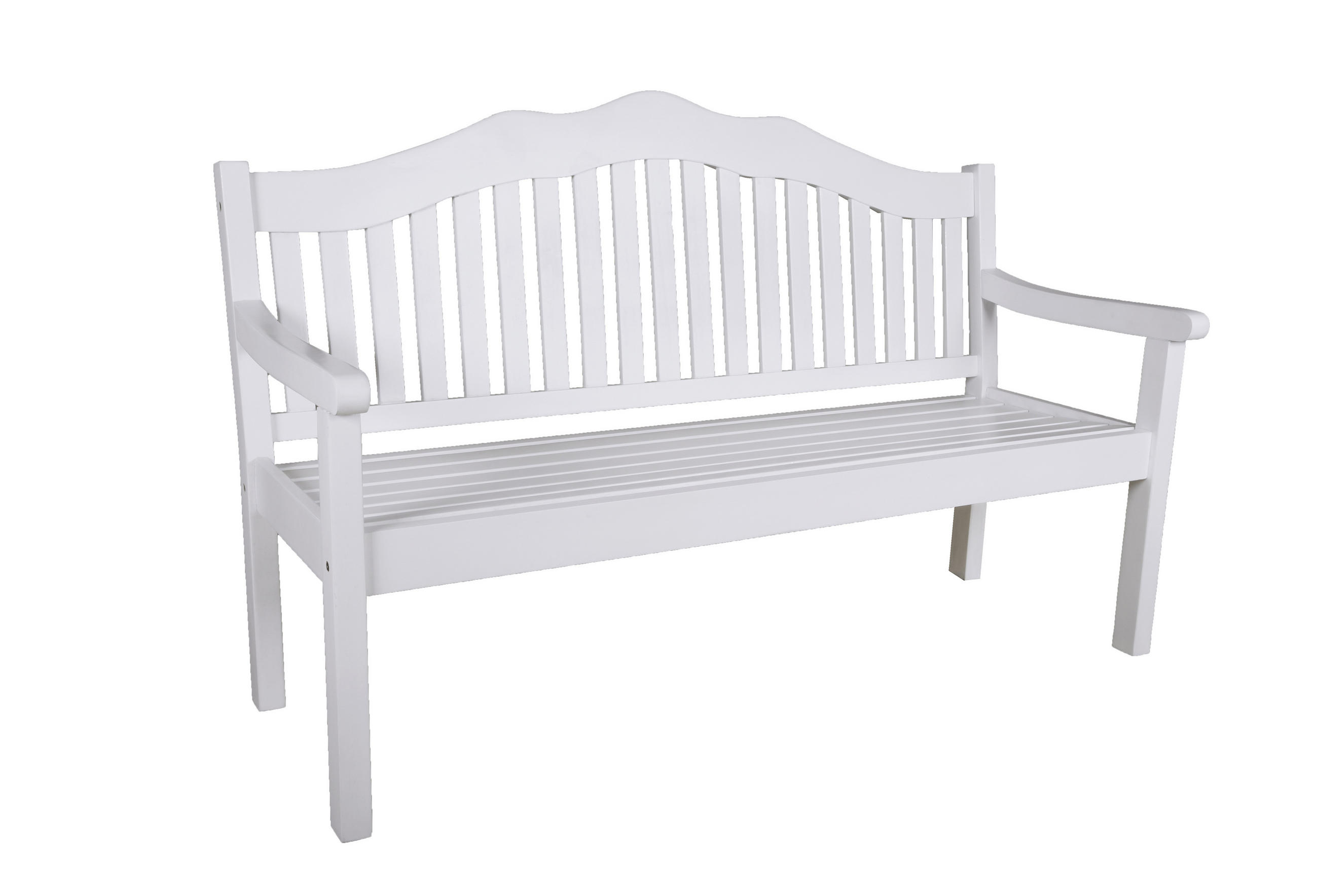 GARTENBANK 160/103/64 cm  in Weiß  - Eukalyptusholzfarben/Weiß, Basics, Holz (160/103/64cm) - Gardenson
