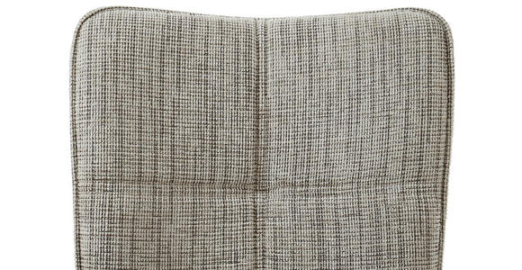 ARMLEHNSTUHL  Wippfunktion, Sitzfläche 360° drehbar, inklusive Armlehnen Webstoff  - Schwarz/Braun, Design, Textil/Metall (66/90,5/66cm) - Carryhome