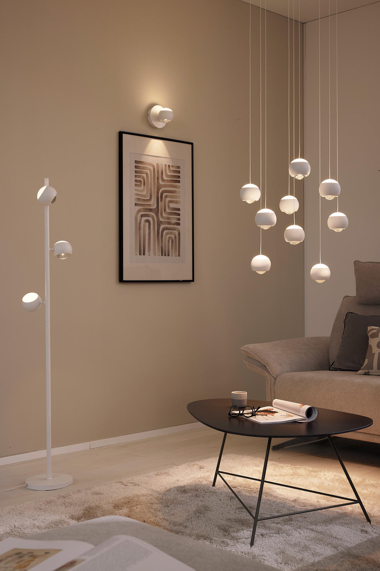 STOJACÍ LED SVÍTIDLO, 23/150 cm  - bílá, Konvenční, kov (23/150cm) - Musterring