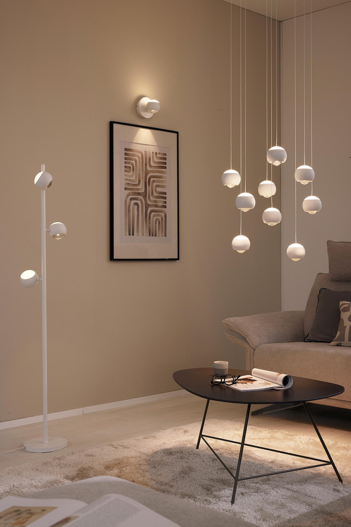 STOJACIA LED LAMPA, 23/150 cm  - biela, Konventionell, kov (23/150cm) - Musterring