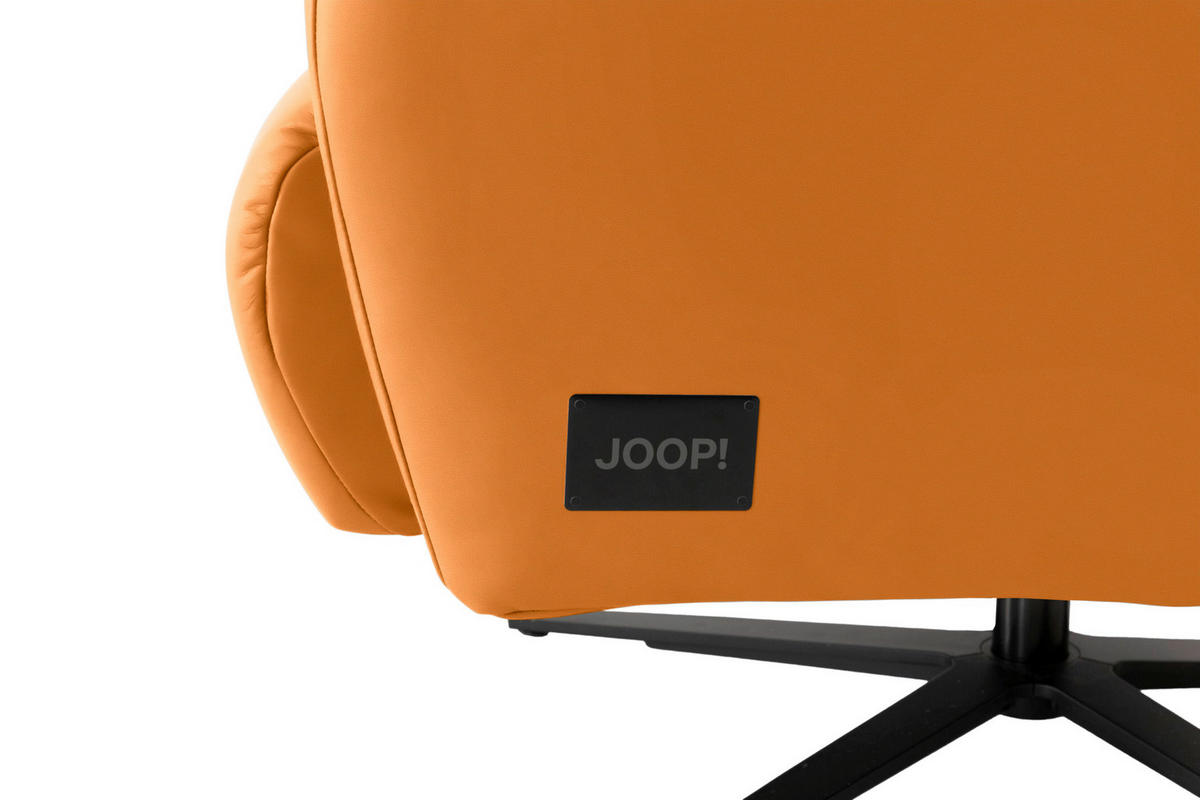 RELAXSESSEL Leder Currygelb  - Currygelb/Schwarz, Modern, Leder/Metall (66/110/83cm) - Joop!