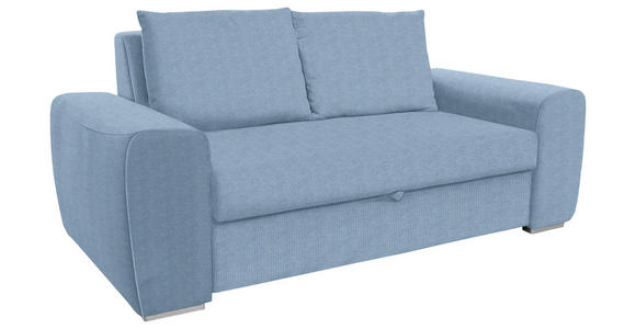 SCHLAFSOFA in Hellblau  - Chromfarben/Hellblau, Design, Holz/Textil (199/92/97cm) - Hom`in