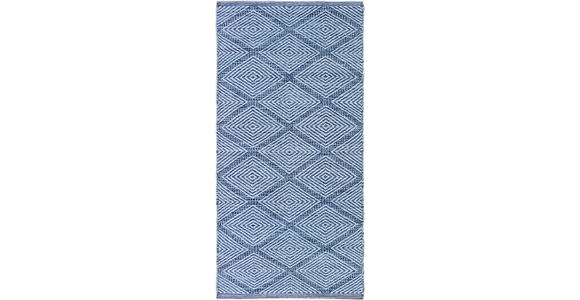FLECKERLTEPPICH 60/120 cm Diamant Denim  - Blau, Design, Textil (60/120cm) - Boxxx