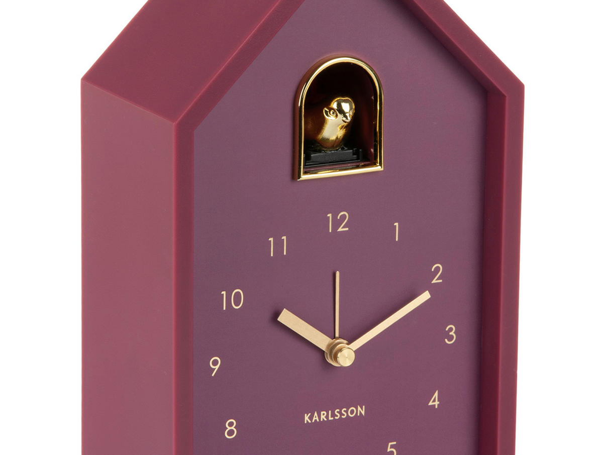 WECKER Modern Cuckoo Mauve  - Mauve, Basics, Kunststoff (6/12/20cm) - Karlsson