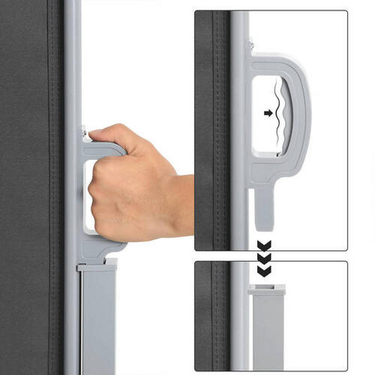 MARKÝZA  - šedá/tmavě šedá, Basics, kov/textil (350/200cm) - Modante