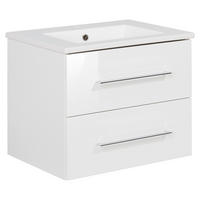 WASCHTISCHKOMBI 62,5 cm  - Silberfarben/Weiß, MODERN, Keramik/Holzwerkstoff (62,5cm) - MID.YOU